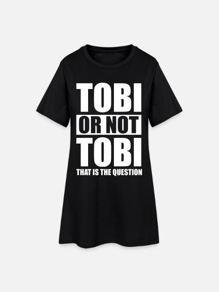 Tobi or not Tobi - Frauen T-Shirt-Kleid - Schwarz