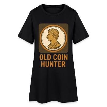 Old Coin Hunter Treasure Hunt Metal Detecting - Women’s T-Shirt Dress - black - Front