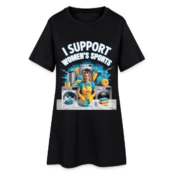 Je soutiens le bootleg inportable du sport féminin - Robe T-shirt Femme - noir - Devant