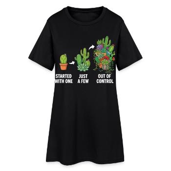 Drôle de plante et de succulent collectionneur de cactus - Robe T-shirt Femme - noir - Devant