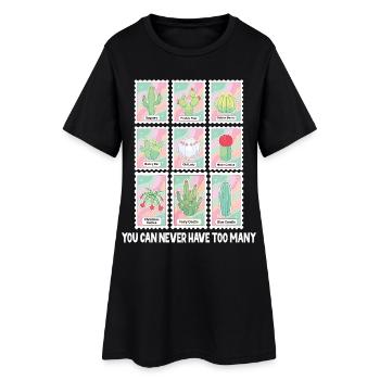 Drôle de plante et de succulent collectionneur de cactus - Robe T-shirt Femme - noir - Devant