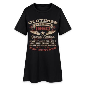 65. Geburtstag Geschenk Oldtimer Dezember 1960 - Frauen T-Shirt-Kleid - Schwarz - Vorne
