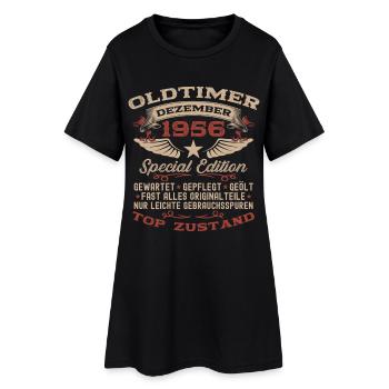 Cadeau d’anniversaire pour le 69e anniversaire Voiture vintage décembre 1956 - Robe T-shirt Femme - noir - Devant
