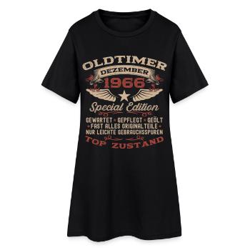 Cadeau d’anniversaire 59 Voiture vintage décembre 1966 - Robe T-shirt Femme - noir - Devant