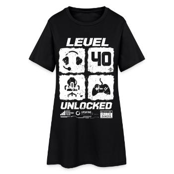 40 Geburtstag Gamer Level 40 unlocked - Frauen T-Shirt-Kleid - Schwarz - Vorne