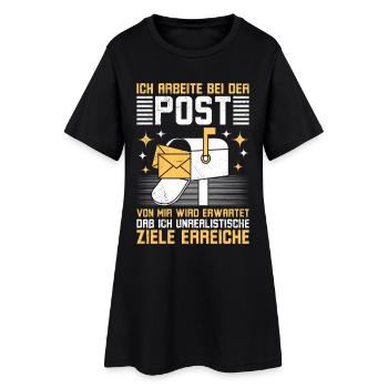 Le facteur TRAVAILLE AU BUREAU DE POSTE Plaisir - Robe T-shirt Femme - noir - Devant