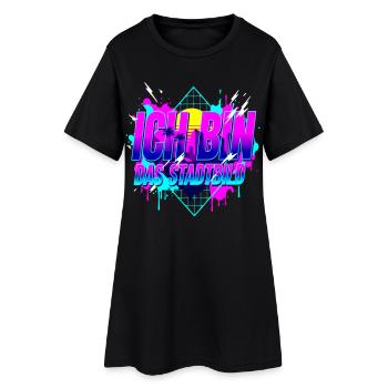 I Am the Cityscape - néon synthwave rétro des années 80 - Robe T-shirt Femme - noir - Devant