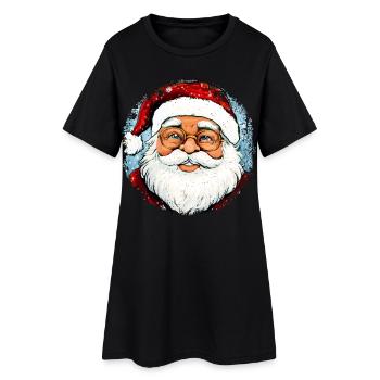 Père Noël - Robe T-shirt Femme - noir - Devant