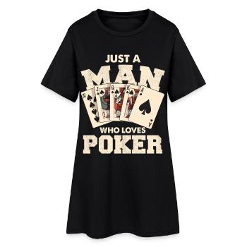 Juste un homme qui aime le poker - Robe T-shirt Femme - noir - Devant
