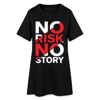 Pas de risque, pas d’histoire - Robe T-shirt Femme - noir - Devant