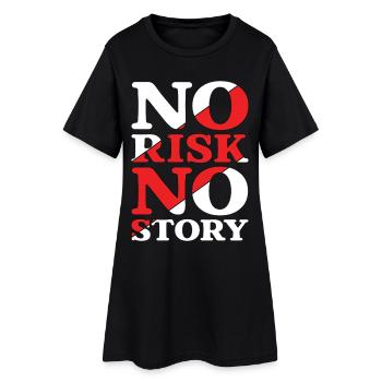 Pas de risque, pas d’histoire - Robe T-shirt Femme - noir - Devant