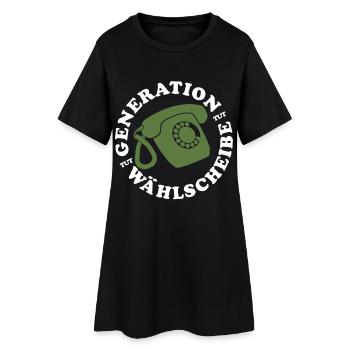 Génération Téléphone Fixe - Robe T-shirt Femme - noir - Devant