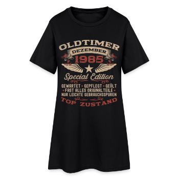 Cadeau pour le 40e anniversaire Voiture ancienne décembre 1985 - Robe T-shirt Femme - noir - Devant