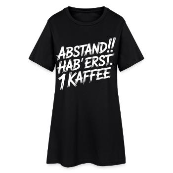 DISTANCE! Je n’ai pris qu’un café - Robe T-shirt Femme - noir - Devant