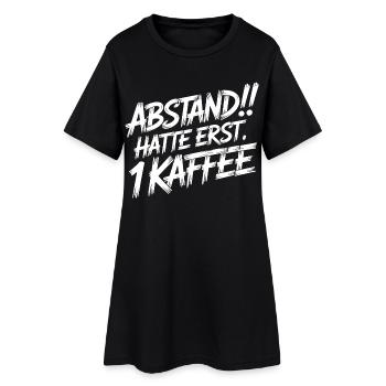 DISTANCE! Je n’ai pris qu’un café - Robe T-shirt Femme - noir - Devant
