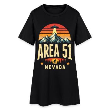 Zone 51 Nevada UFO rencontre Bigfoot - Robe T-shirt Femme - noir - Devant