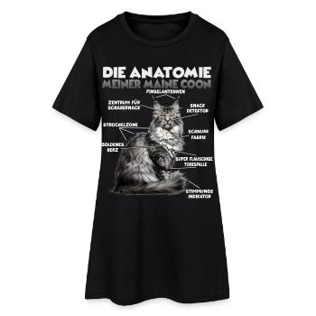 Funny Maine Coon T | Cat Lover Outfit - Women’s T-Shirt Dress - black - Front