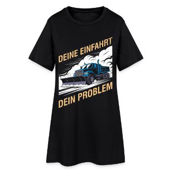 Service d’hiver VOTRE ALLÉE VOTRE PROBLÈME Drôle - Robe T-shirt Femme - noir - Devant
