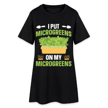 Kit de jardinage Micropousses Vegan Diet Sprout Lover - Robe T-shirt Femme - noir - Devant