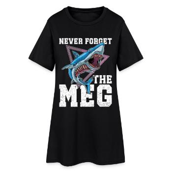 Équipe de recherche Meg Megalodon Tooth Shark Lover - Robe T-shirt Femme - noir - Devant