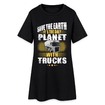 Camionneur - Robe T-shirt Femme - noir - Devant