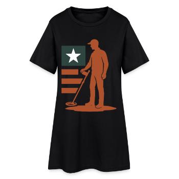 Détection de métaux : Conception d’étoile de chasse au trésor - Robe T-shirt Femme - noir - Devant