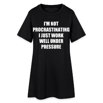 Citation drôle de productivité sous pression - Robe T-shirt Femme - noir - Devant