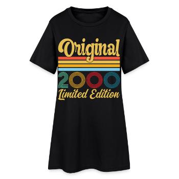 Anniversaire 2000 Original Vintage Rétro Cadeau - Robe T-shirt Femme - noir - Devant