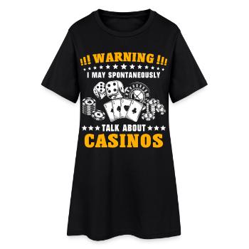 Joueur de casino - Robe T-shirt Femme - noir - Devant
