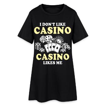 Casino Casino Players - Women’s T-Shirt Dress - black - Front