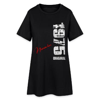 November-1975-Jahrgang-Vintage-Retro-Geburtstag - Frauen T-Shirt-Kleid - Schwarz - Vorne