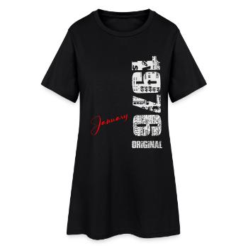 Janvier-1976-Vintage-Né-Anniversaire-Rétro - Robe T-shirt Femme - noir - Devant