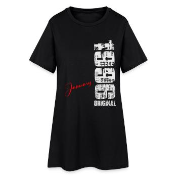 Janvier-1996-Vintage-Né-Anniversaire-Rétro - Robe T-shirt Femme - noir - Devant