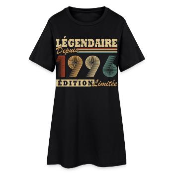 Legendary Since 1996 Vintage Birthday Gift - Women’s T-Shirt Dress - black - Front