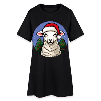 Noël des moutons - Robe T-shirt Femme - noir - Devant