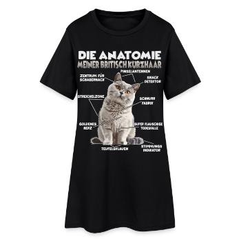 British Shorthair T | Cat Holder T British Short - Women’s T-Shirt Dress - black - Front