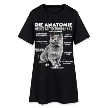 British Shorthair Gift Cats Fan Gift - Women’s T-Shirt Dress - black - Front