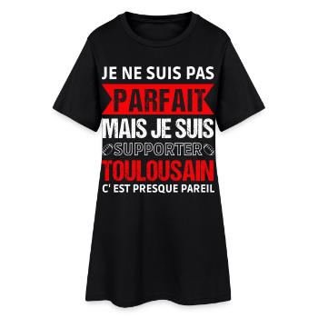 Supporter toulousain cadeau rugby Toulouse - Robe T-shirt Femme - noir - Devant