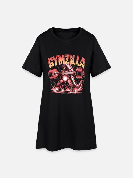 Copy of Gymzilla - Motivational Gym Quote - Women’s T-Shirt Dress - black