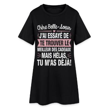 Schwägerin-Humor-Geschenkidee - Frauen T-Shirt-Kleid - Schwarz - Vorne