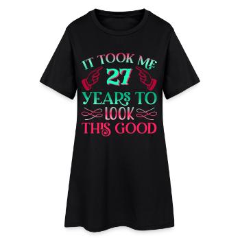 Il a fallu 27 ans pour être aussi beau - Robe T-shirt Femme - noir - Devant