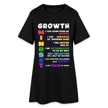 Growth Mindset Acronym Poster - Women’s T-Shirt Dress - black - Front
