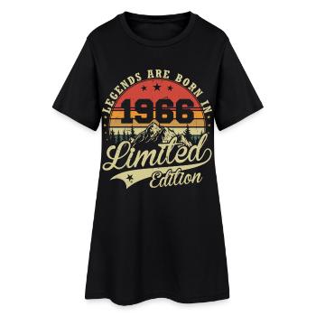 Legends Are Born 1966 Birthday Gift - Women’s T-Shirt Dress - black - Front