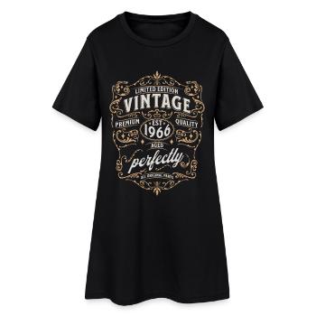 Pièces originales Limited Vintage 1966 60e anniversaire - Robe T-shirt Femme - noir - Devant