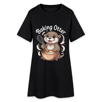 Otter Humor - Frauen T-Shirt-Kleid - Schwarz - Vorne