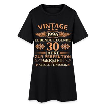 30e anniversaire Année 1996 - Robe T-shirt Femme - noir - Devant