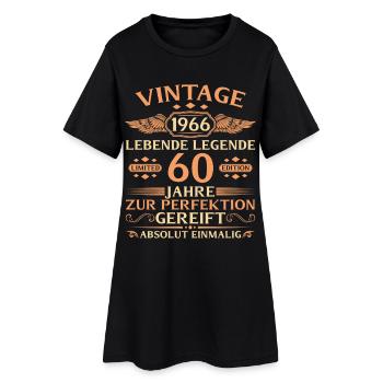60e anniversaire Année 1966 - Robe T-shirt Femme - noir - Devant