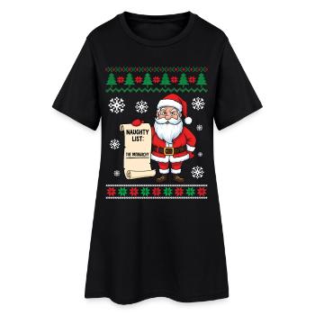 Liste des Vilains Le Patriarcat - Robe T-shirt Femme - noir - Devant