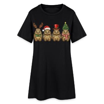Lumière de Noël tortue grecque - Robe T-shirt Femme - noir - Devant