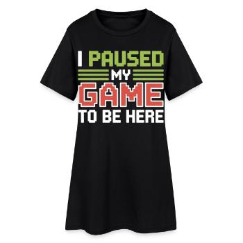 Pause : Mon jeu interrompu - Robe T-shirt Femme - noir - Devant